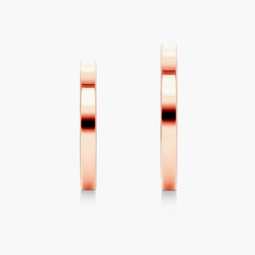 Obrączki ślubne: różowe złoto, płaskie, 2 mm